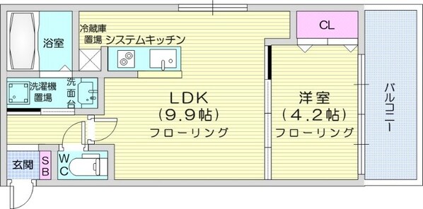 北２４条駅 徒歩12分 3階の物件間取画像